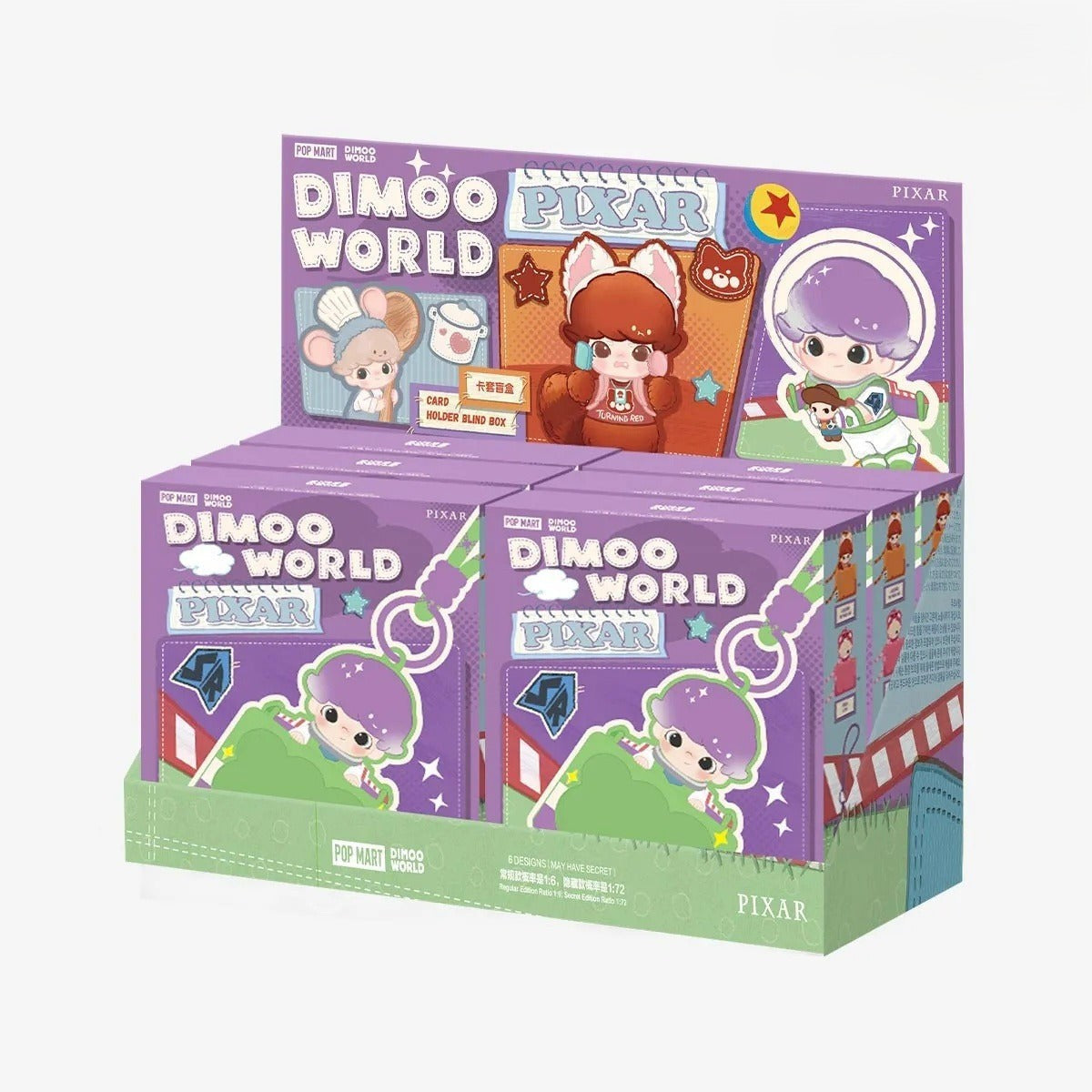 POP MART DIMOO WORLD × PIXAR Series Card Holder Blind Box (PRE-ORDER)