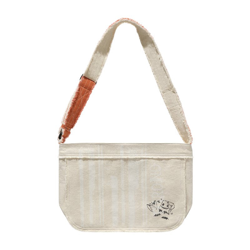 POPMART HIRONO AFTER DARK Graffiti Canvas Crossbody Bag