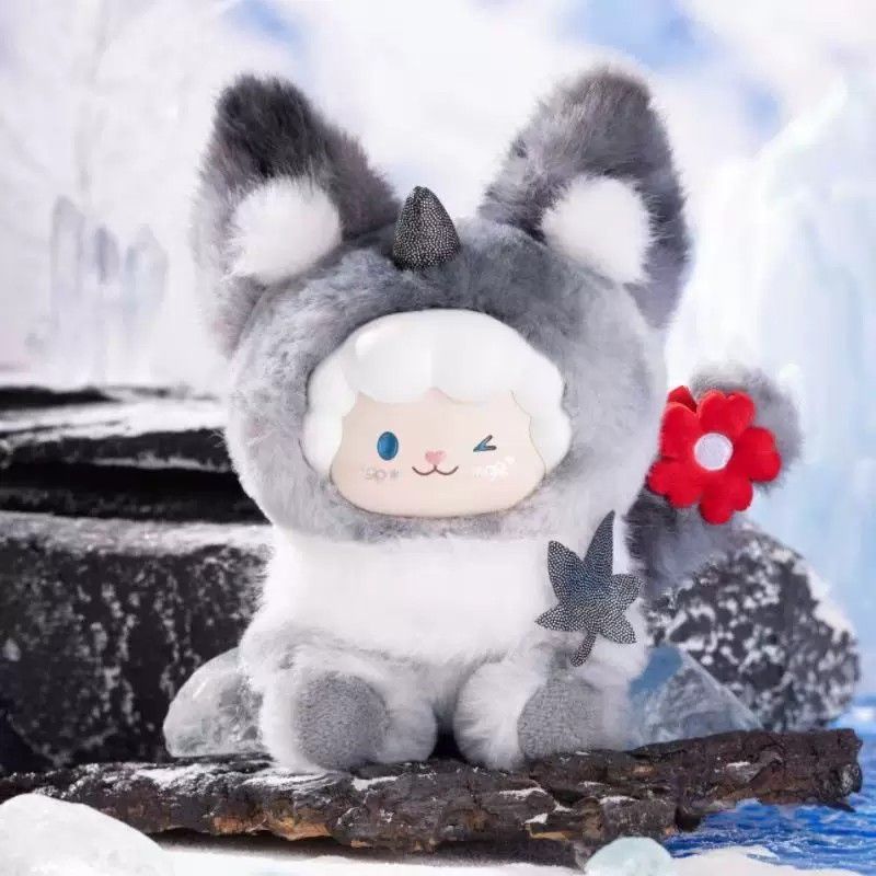 MEEMEE Curly Sheep Maple Snow Fluff Plush Pendant Doll, Little Safflower Series, Birthday Gifts