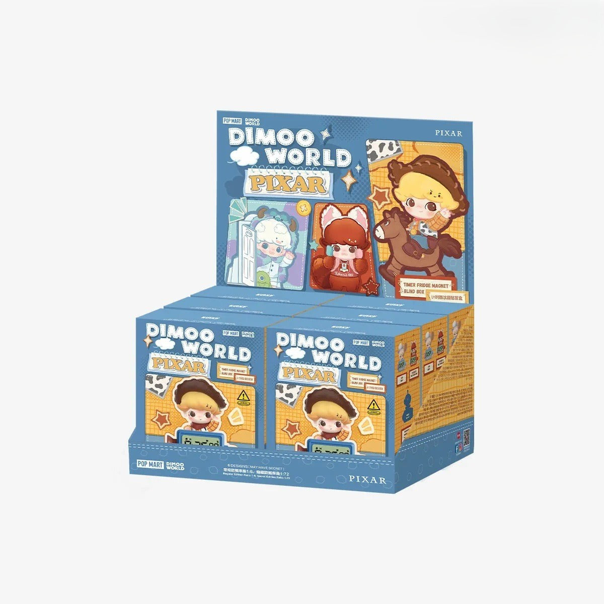 POP MART DIMOO WORLD × PIXAR Series Timer Fridge Magnet Blind Box (PRE-ORDER)