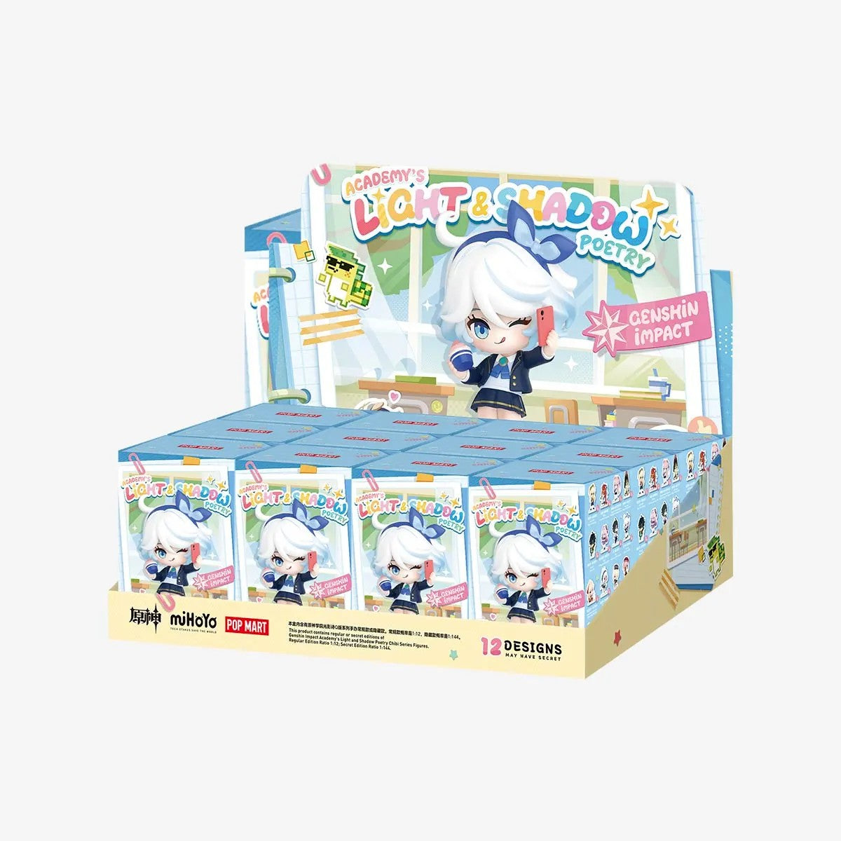 POP MART Genshin Impact Academy's Light and Shadow Poetry Chibi Series Figure Blind Box (PRE-ORDER)
