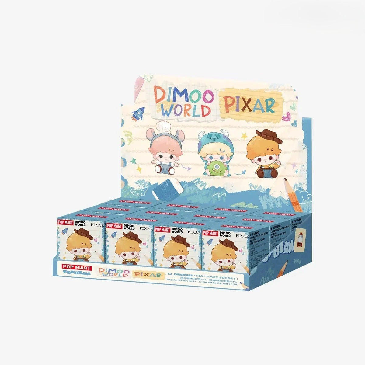 POP MART POP BEAN DIMOO WORLD × PIXAR Series Mini Bean Blind Box (PRE-ORDER)