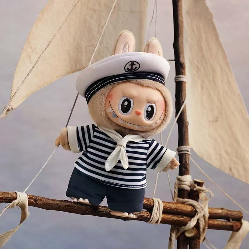POP LAND The Monsters De Vliegende Flying LABUBU Series Sailor Vinyl Plush Hanging Card