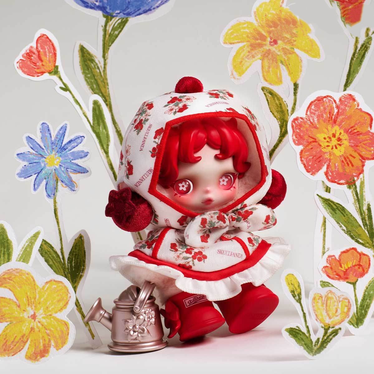 SKULLPANDA Amid Flowers Plush Doll Pendant