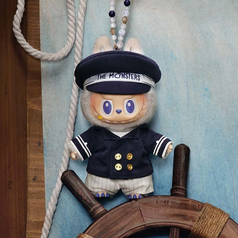 POP LAND The Monsters De Vliegende Flying LABUBU Series Captain Vinyl Plush Hanging Card