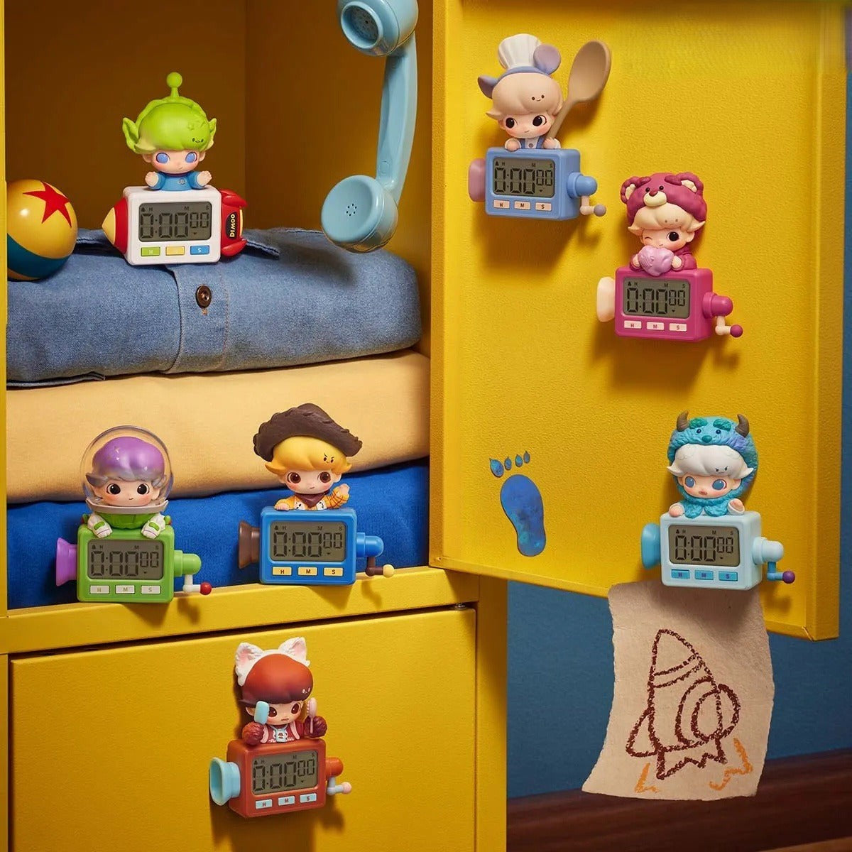 POP MART DIMOO WORLD × PIXAR Series Timer Fridge Magnet Blind Box (PRE-ORDER)