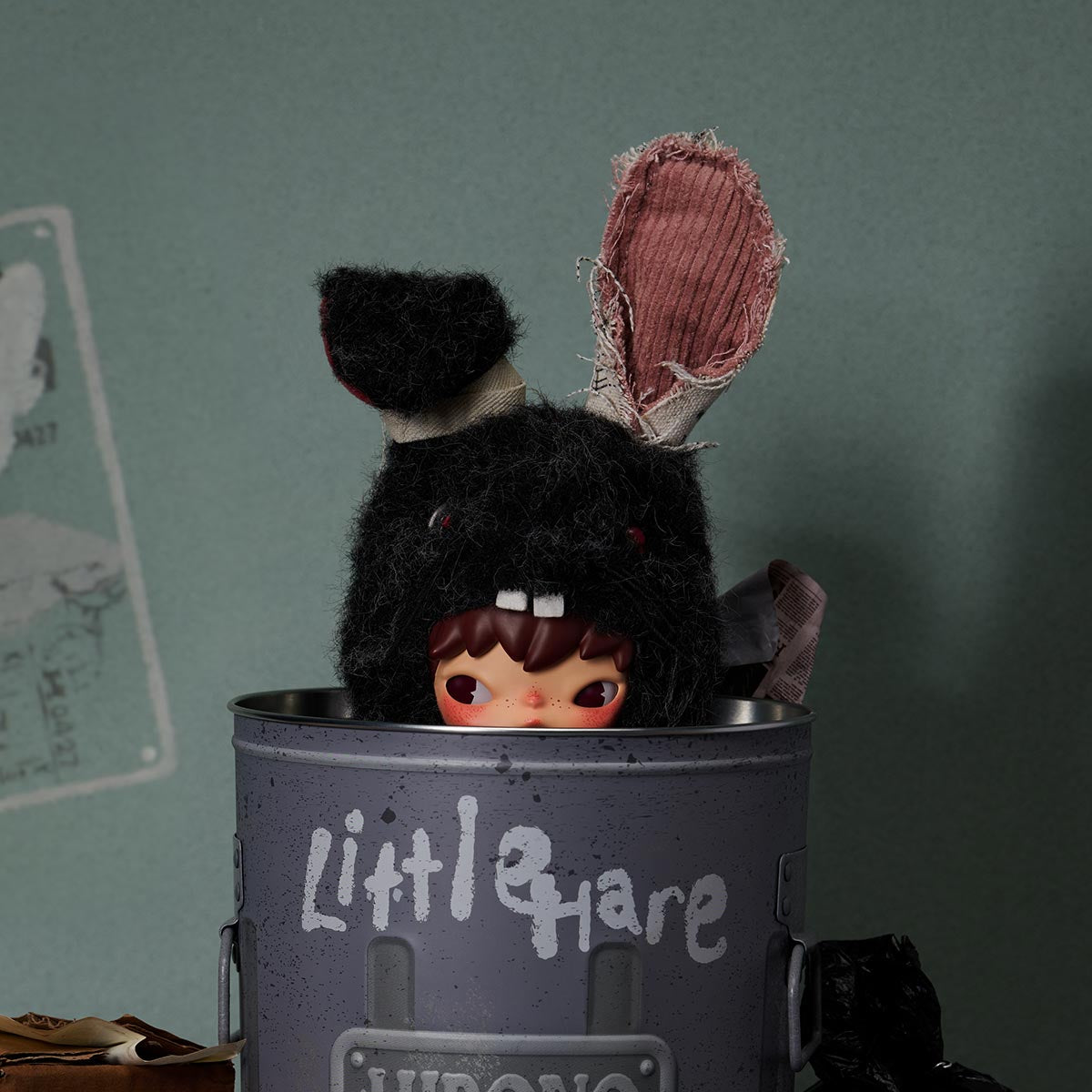 POP MART Hirono Little Hare Plush Doll Pendant