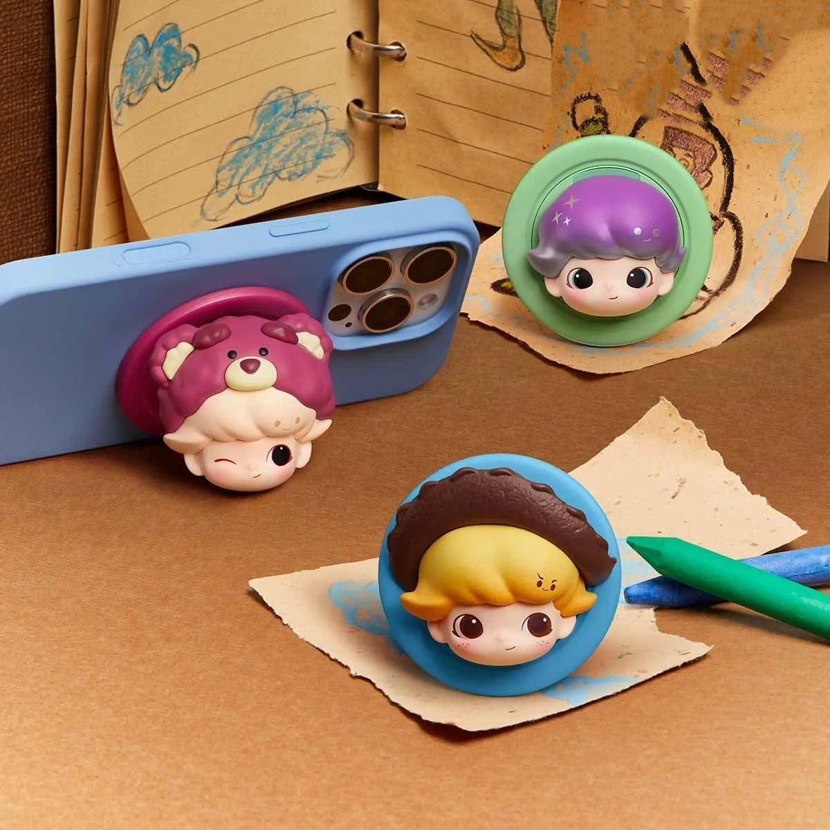 POP MART DIMOO WORLD × PIXAR Series Magnetic Phone Holder Blind Box (PRE-ORDER)