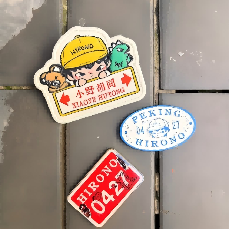 Hirono Alley 0427 Badge Fridge Magnet Set