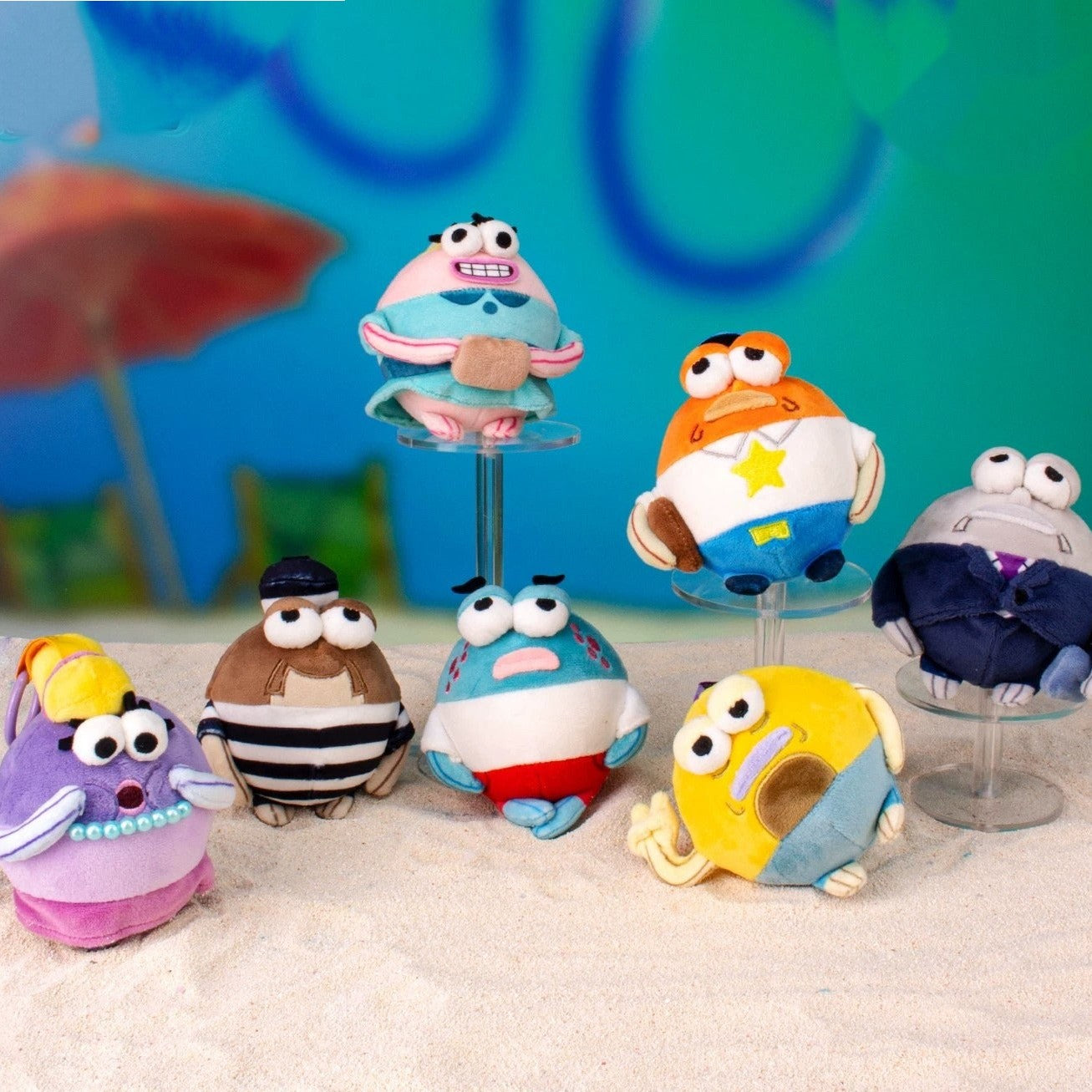 SpongeBob SquarePants Bikini Bottom Chubby Fish Series Plush Pendant Blind Box