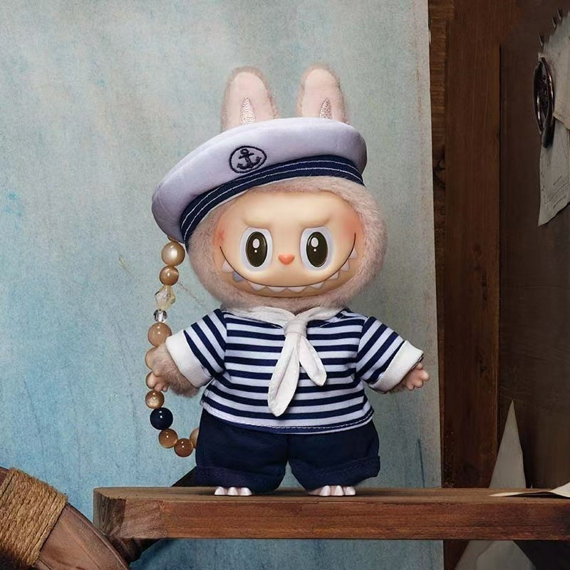 POP LAND The Monsters De Vliegende Flying LABUBU Series Sailor Vinyl Plush Hanging Card