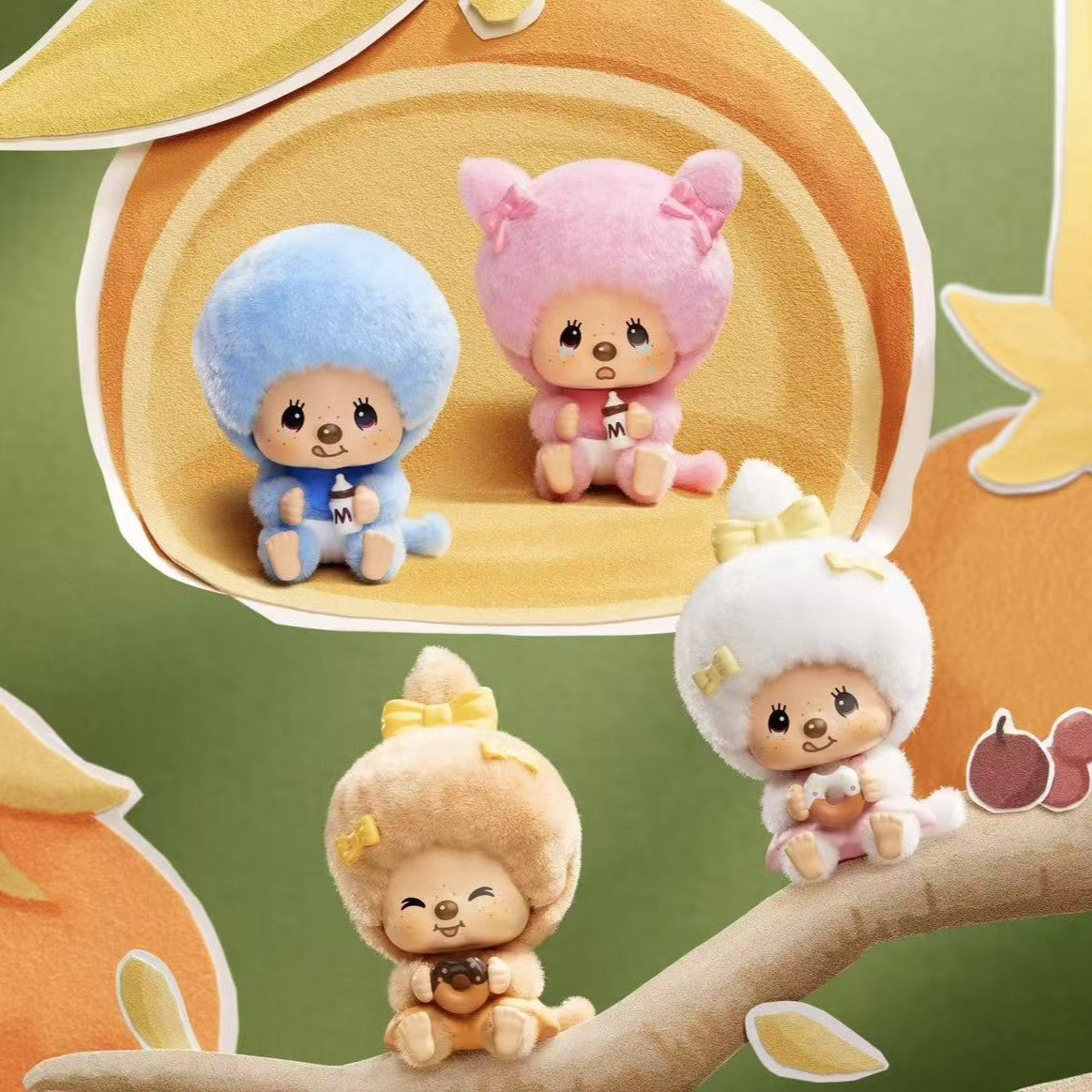 Monchhichi Coffee Farm Series Face‑changing Pendant Blind Box