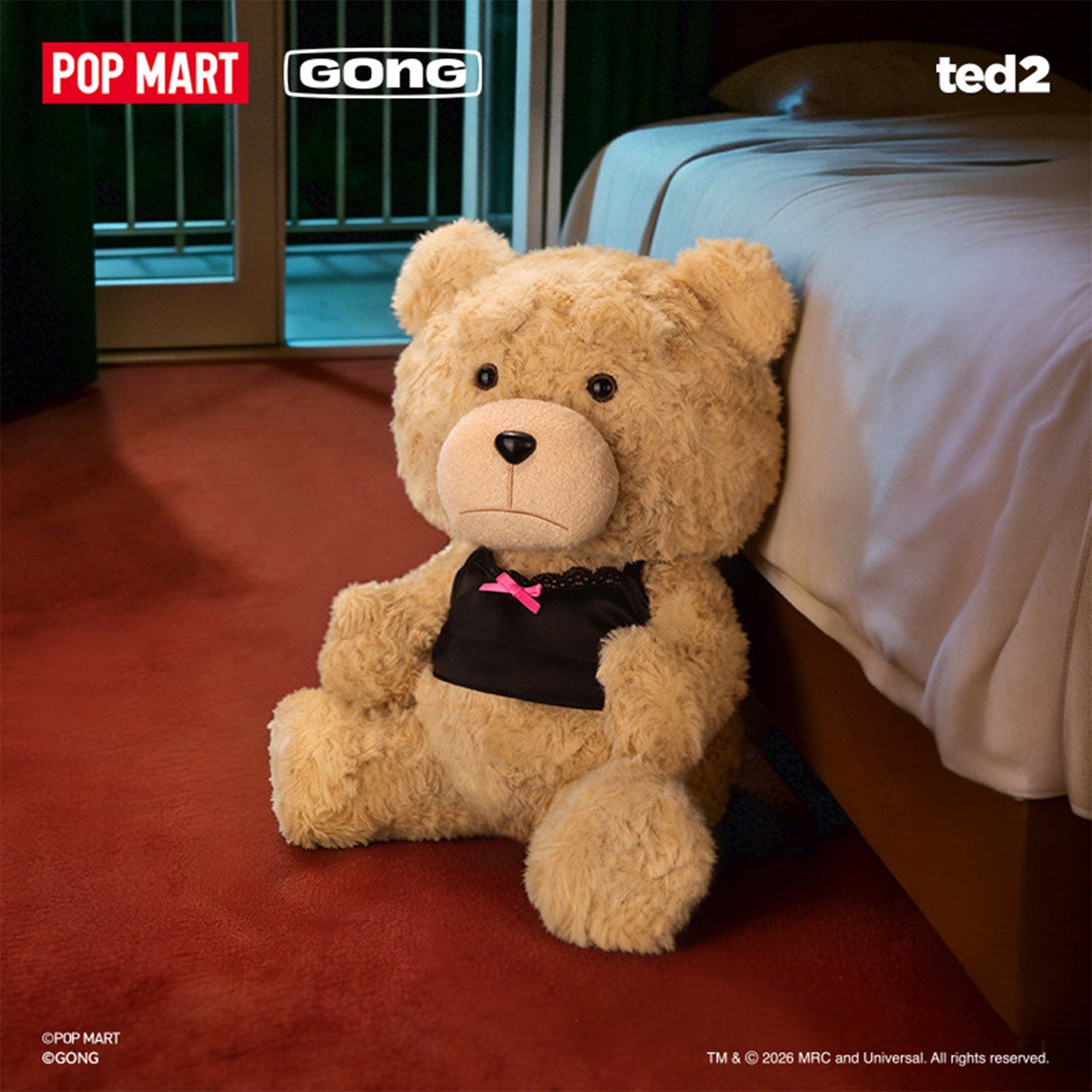 POP MART TED2 Hot Nerd Teddy Bear Plush Pendant