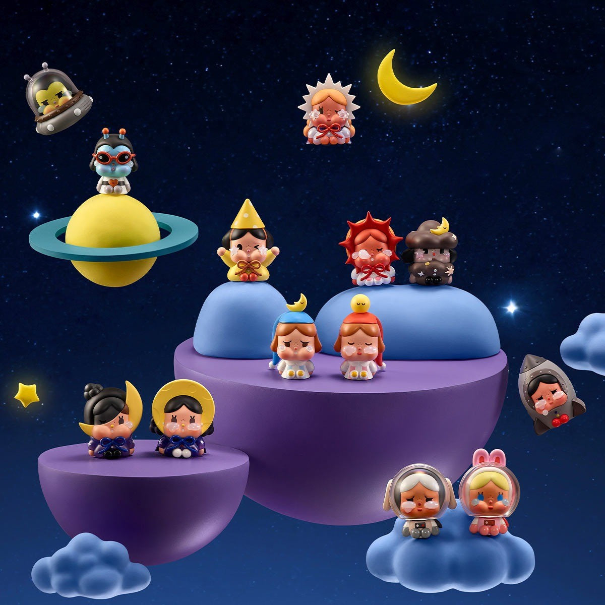 CRYBABY CRYING TO THE MOON-SITTING SERIES FIGURES - MINI BLIND BOX