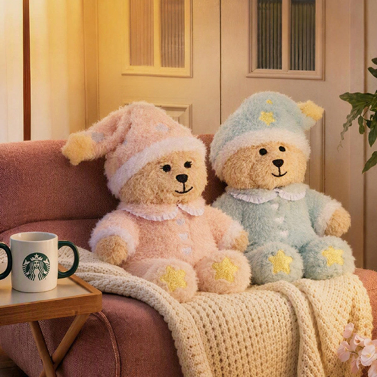 Starbucks Pajamas Bear Plush Pendant Chinese Valentine's Day Limited Edition