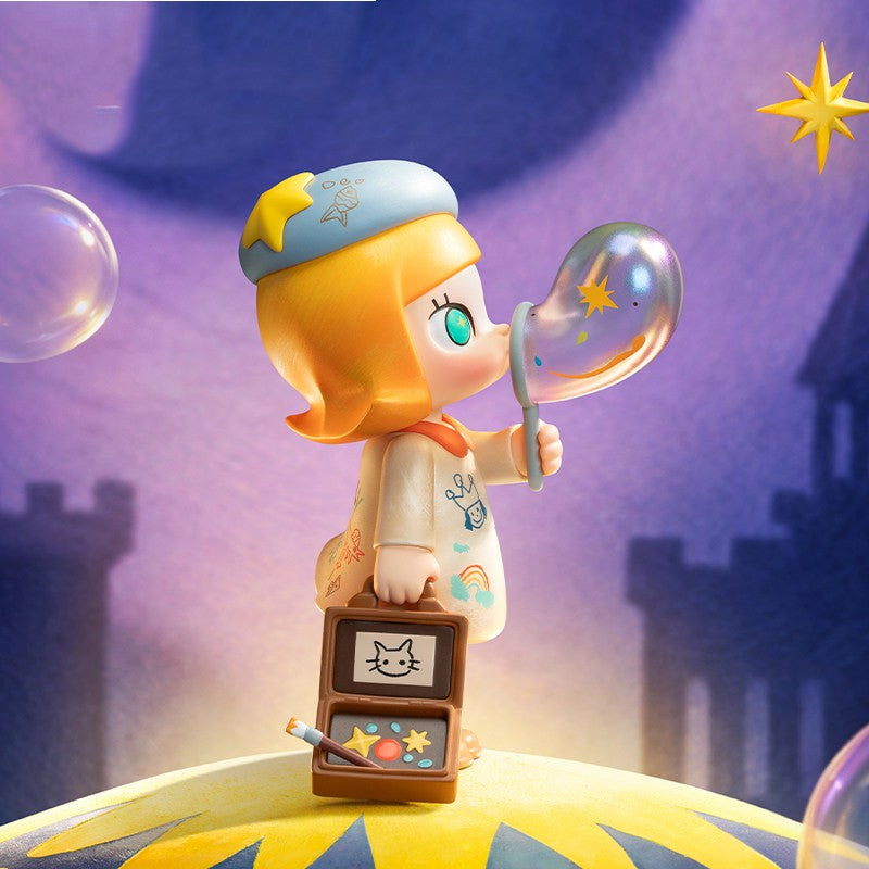 MOLLY Chasing Bubble Dream Figurine Limited Designer hanging card