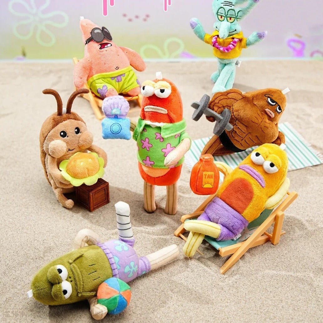 SpongeBob Bikini Bottom Beach Stall Series Action Plush Pendant Blind Box (PRE-ORDER)