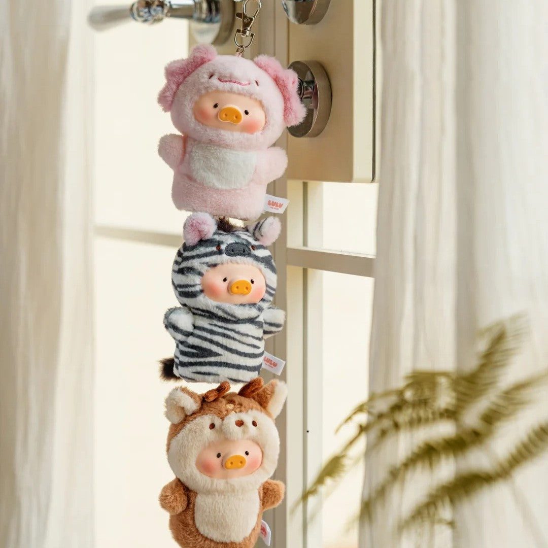 LuLu the Piggy Animal Party V2 Cutest Butler Series Vinyl Face Key Cover Keychain Pendant Blind Box