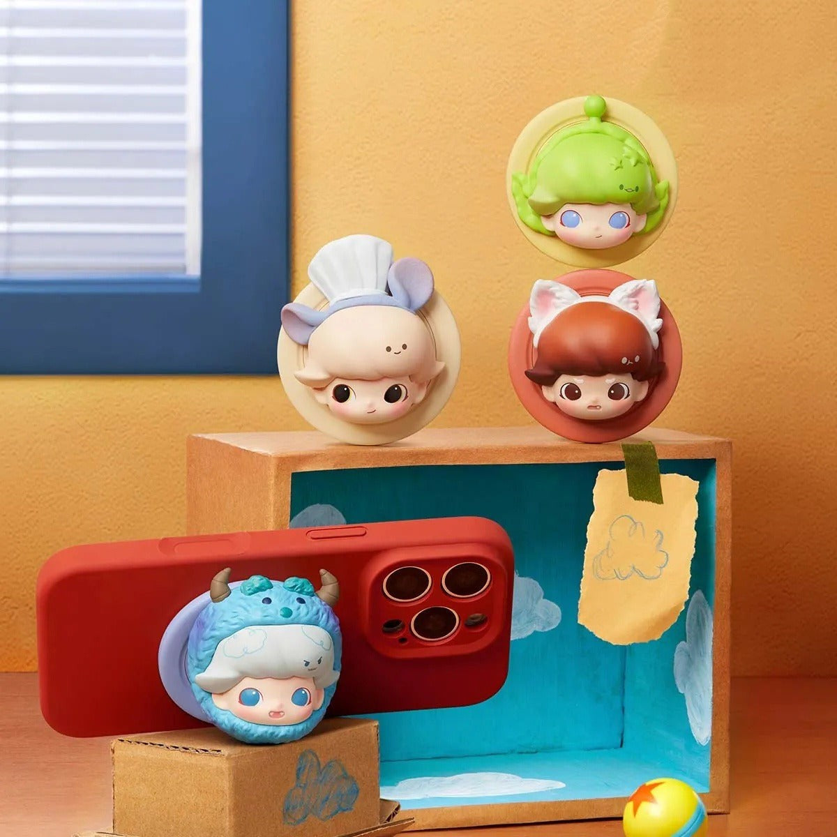 POP MART DIMOO WORLD × PIXAR Series Magnetic Phone Holder Blind Box (PRE-ORDER)