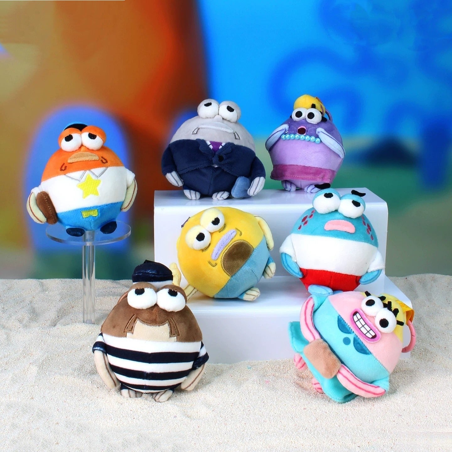SpongeBob SquarePants Bikini Bottom Chubby Fish Series Plush Pendant Blind Box