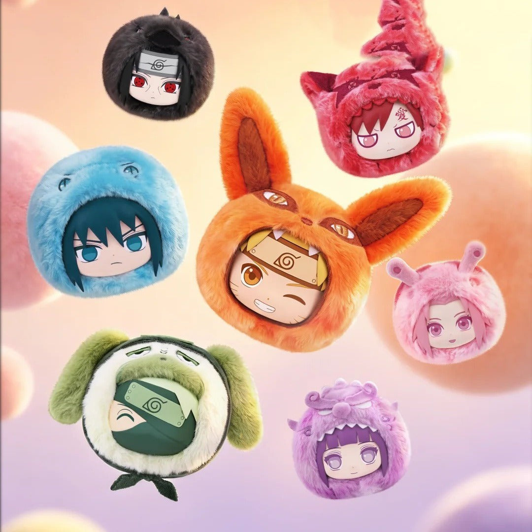 Naruto Shippuden Fluffy Earbud Pouch Series Plush Blind Box Storage Bag Earphone Case