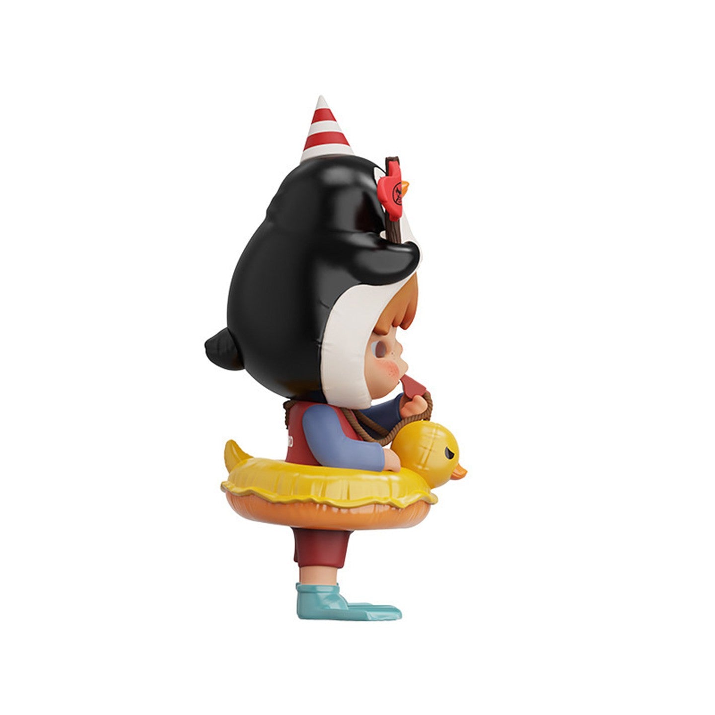 POP MART Hirono Penguin Lifeguard Figurine Hanging Card