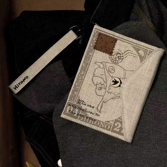 POP MART Hirono Mist-Walker Series Fabric Passport Holder