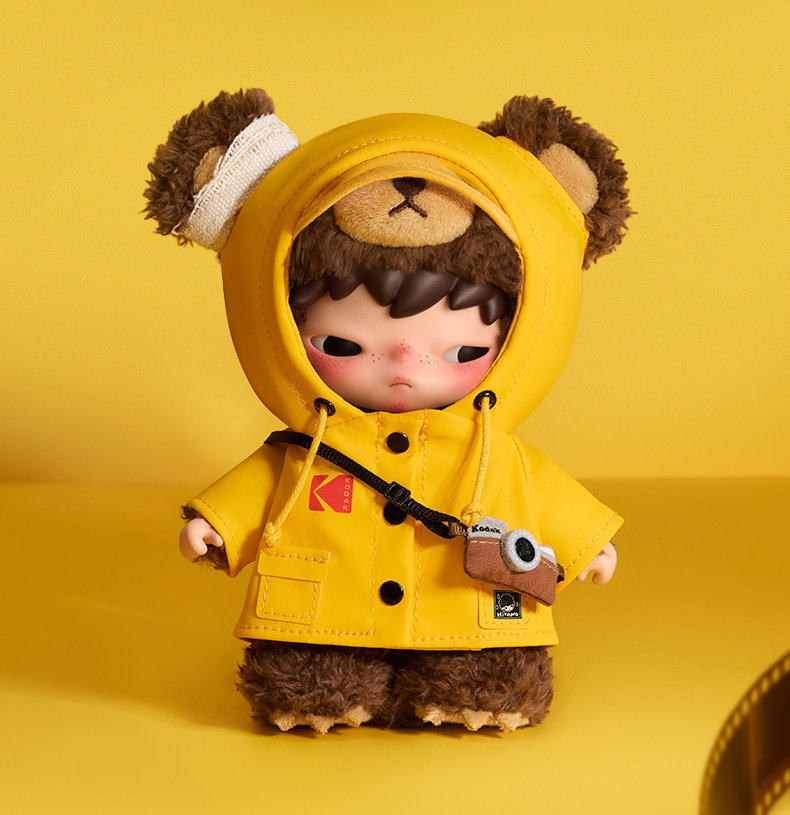 POP MART Hirono × Kodak Little Bear Vinyl Plush Pendant, Korea Exclusive