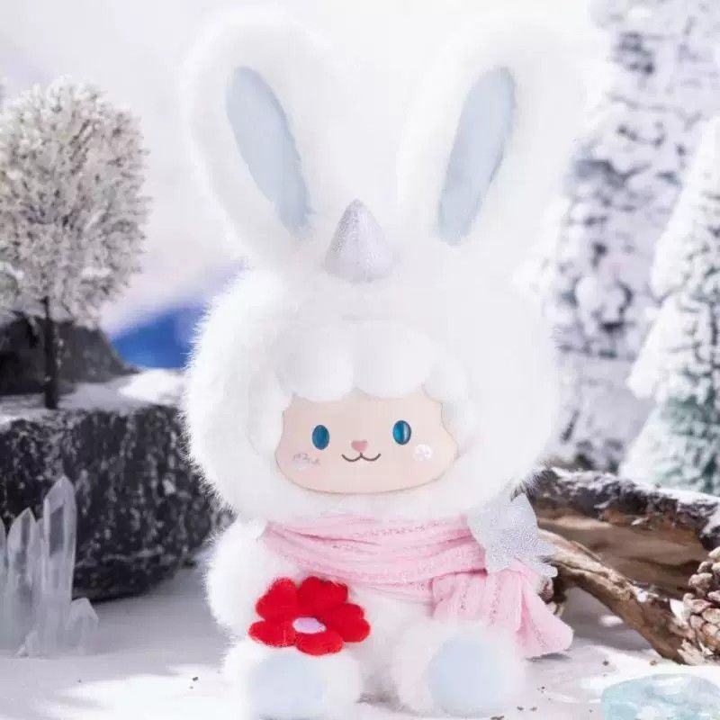 MEEMEE Curly Sheep Maple Snow Fluff Plush Pendant Doll, Little Safflower Series, Birthday Gifts