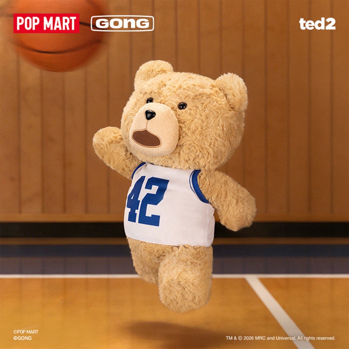 POP MART TED2 Hot Nerd Teddy Bear Plush Pendant