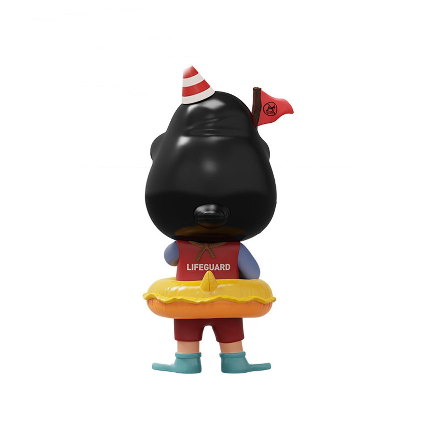 POP MART Hirono Penguin Lifeguard Figurine Hanging Card