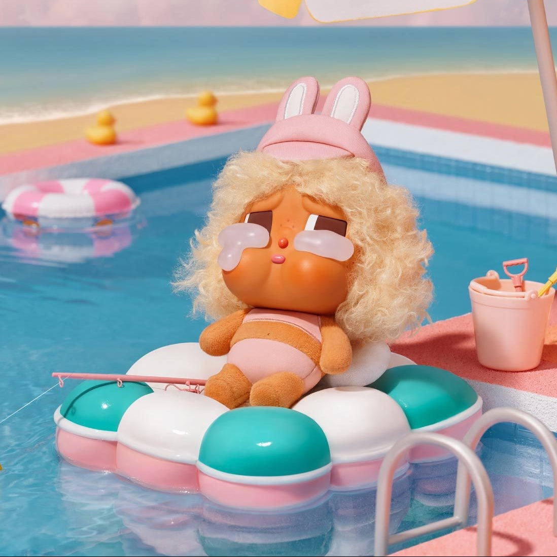 POP MART CRYBABY Vacation Mode On Series-Vinyl Plush Pendant Blind Box
