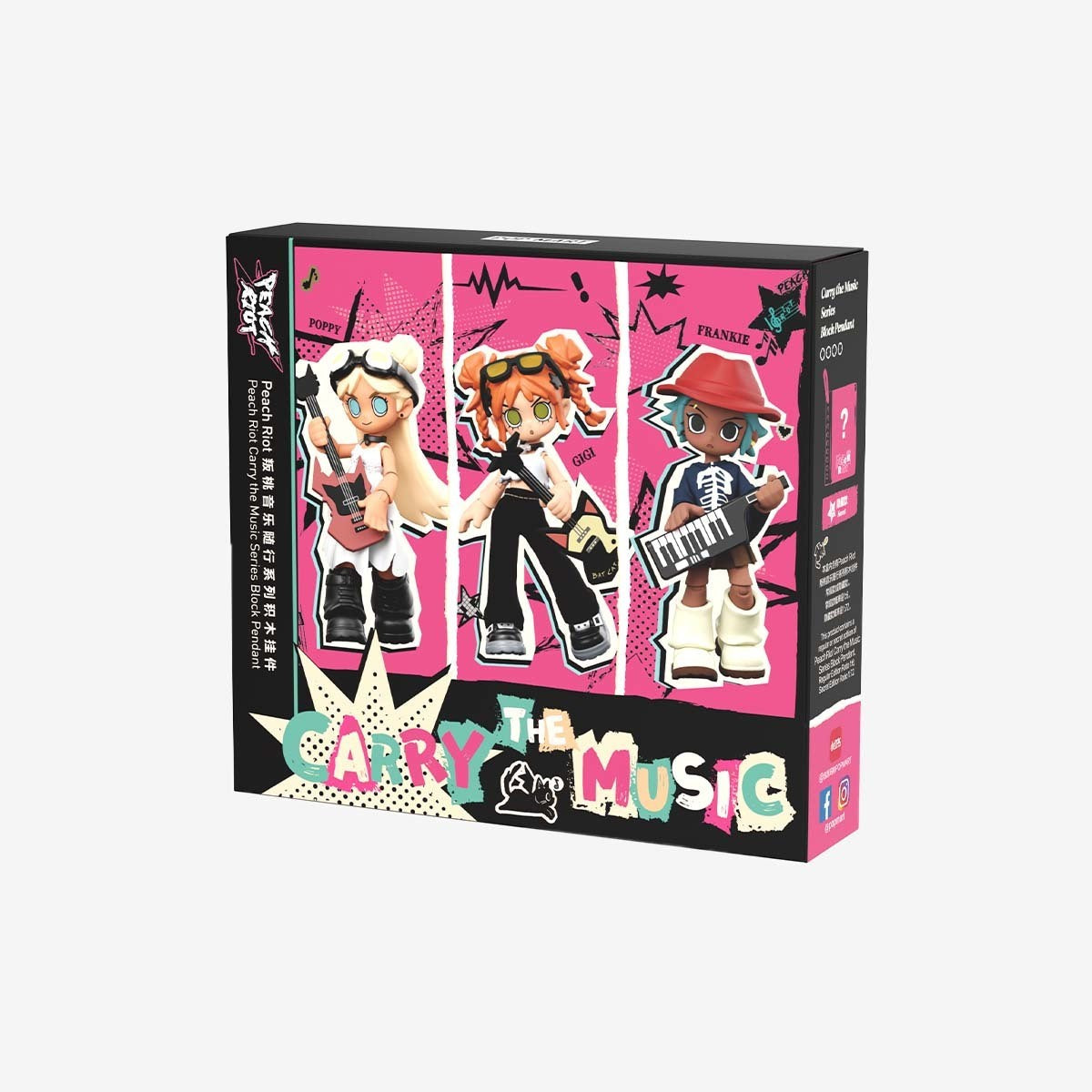 POP MART Peach Riot Carry the Music Series Block Pendant Blind Box (PRE-ORDER)