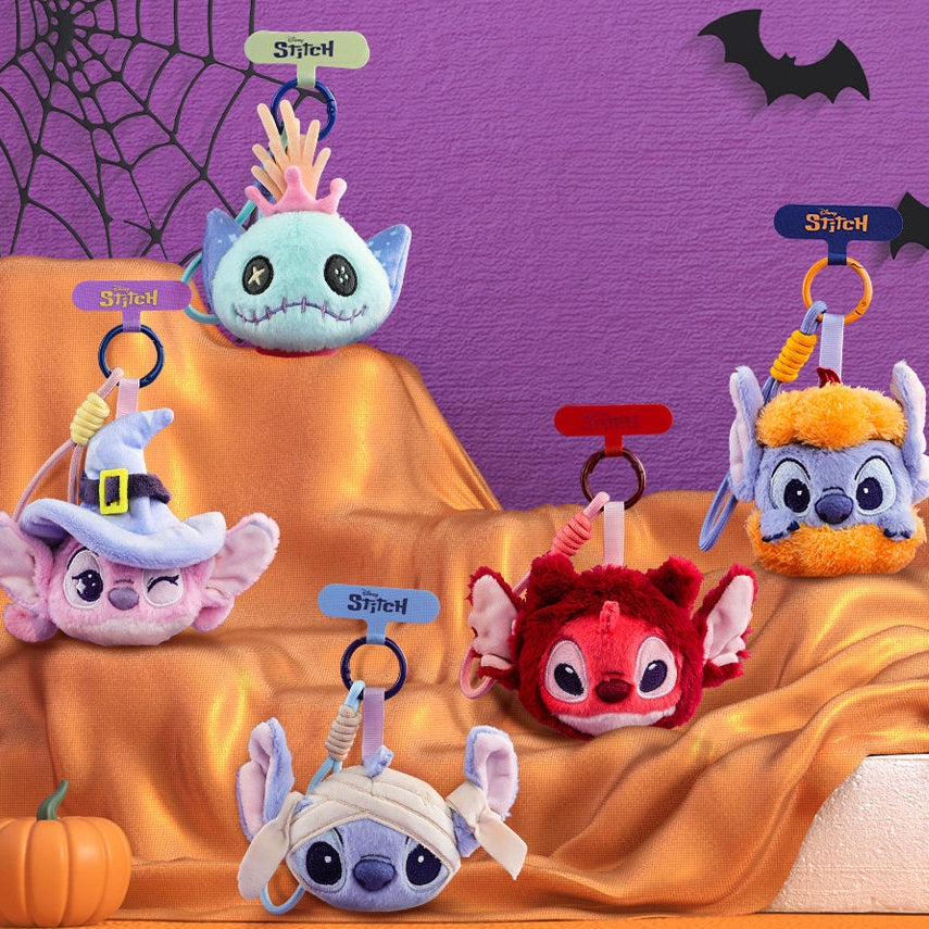 STlTCH Halloween Soft Plush Charm Keychain, Let's Make Mischief Series Plush Dolls, Blind Box Collectible