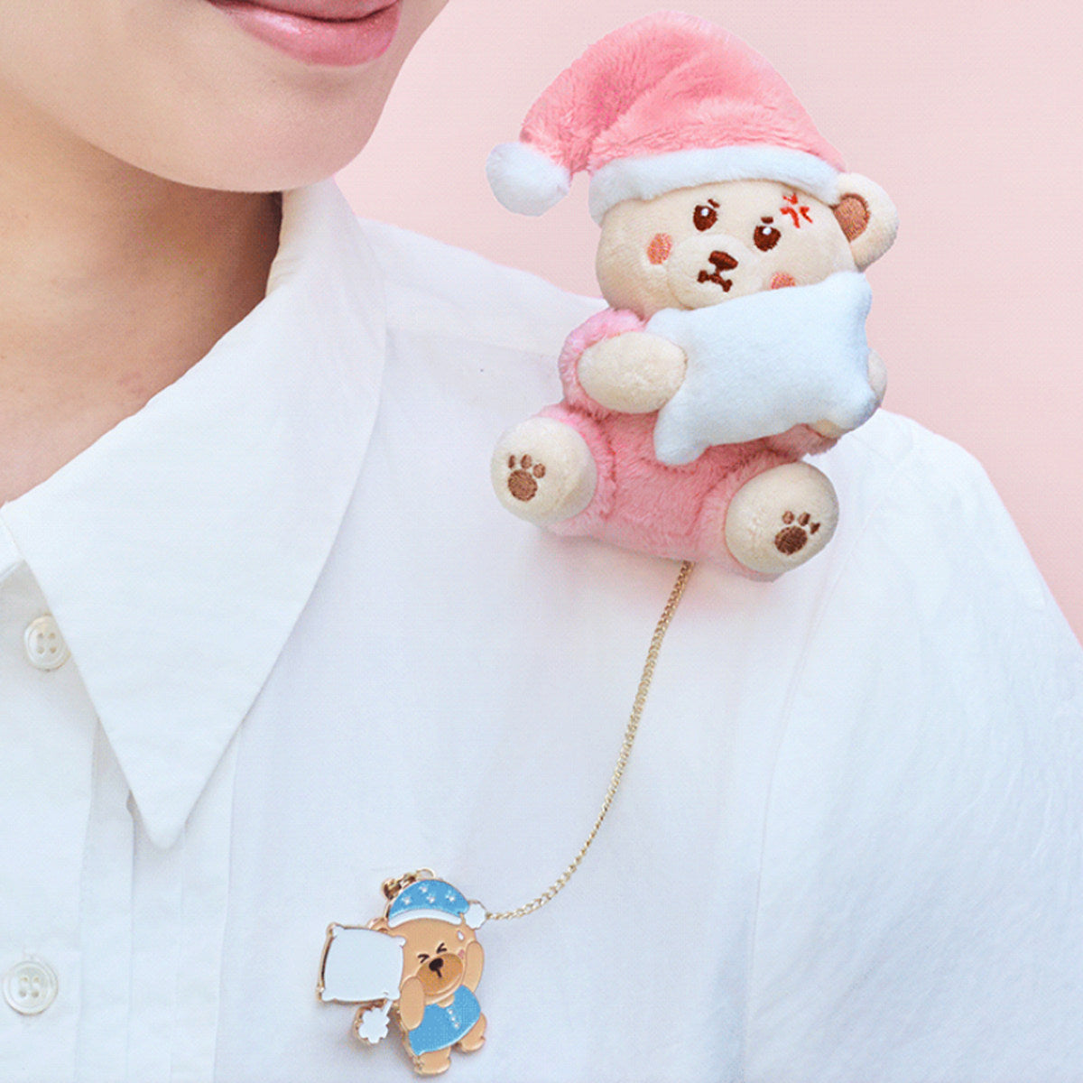 Starbucks Pajamas Bear Plush Pendant Chinese Valentine's Day Limited Edition