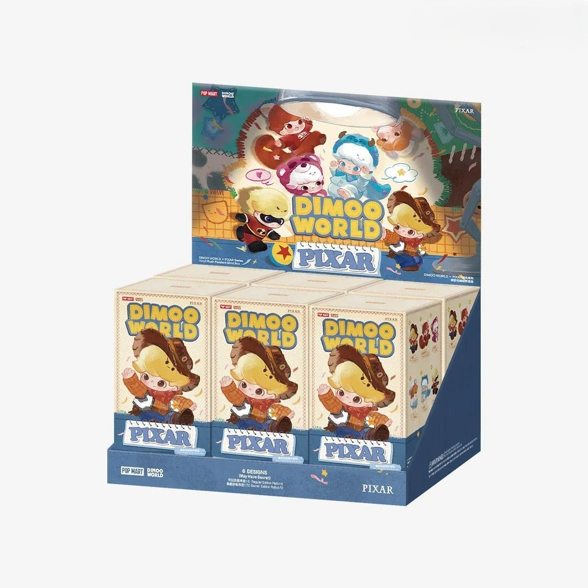 POP MART DIMOO WORLD × PIXAR Series Vinyl Plush Pendant Blind Box (PRE-ORDER)