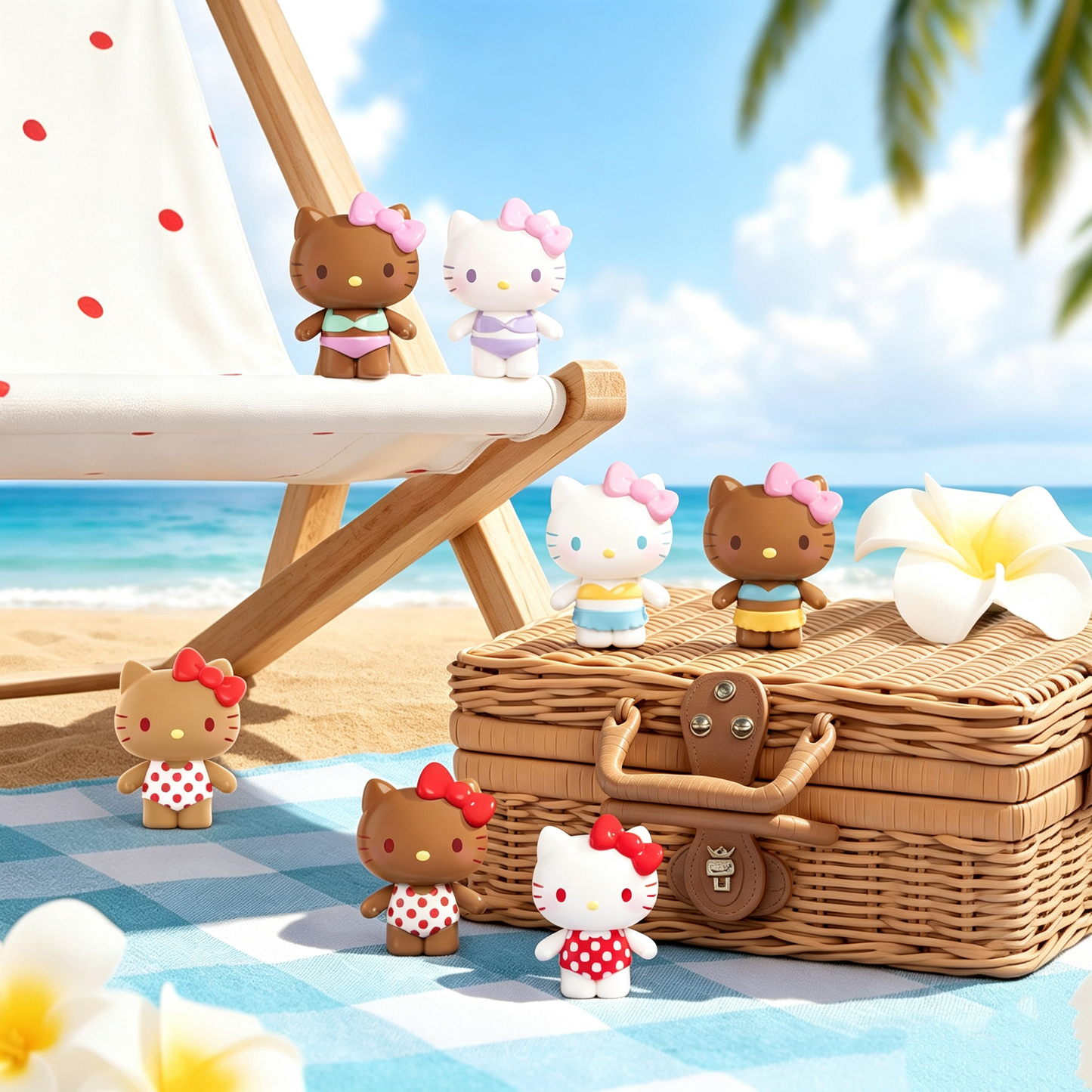 HK Colorful Swimsuits Summer Collection Series MINI Beans Figure Blind Bag