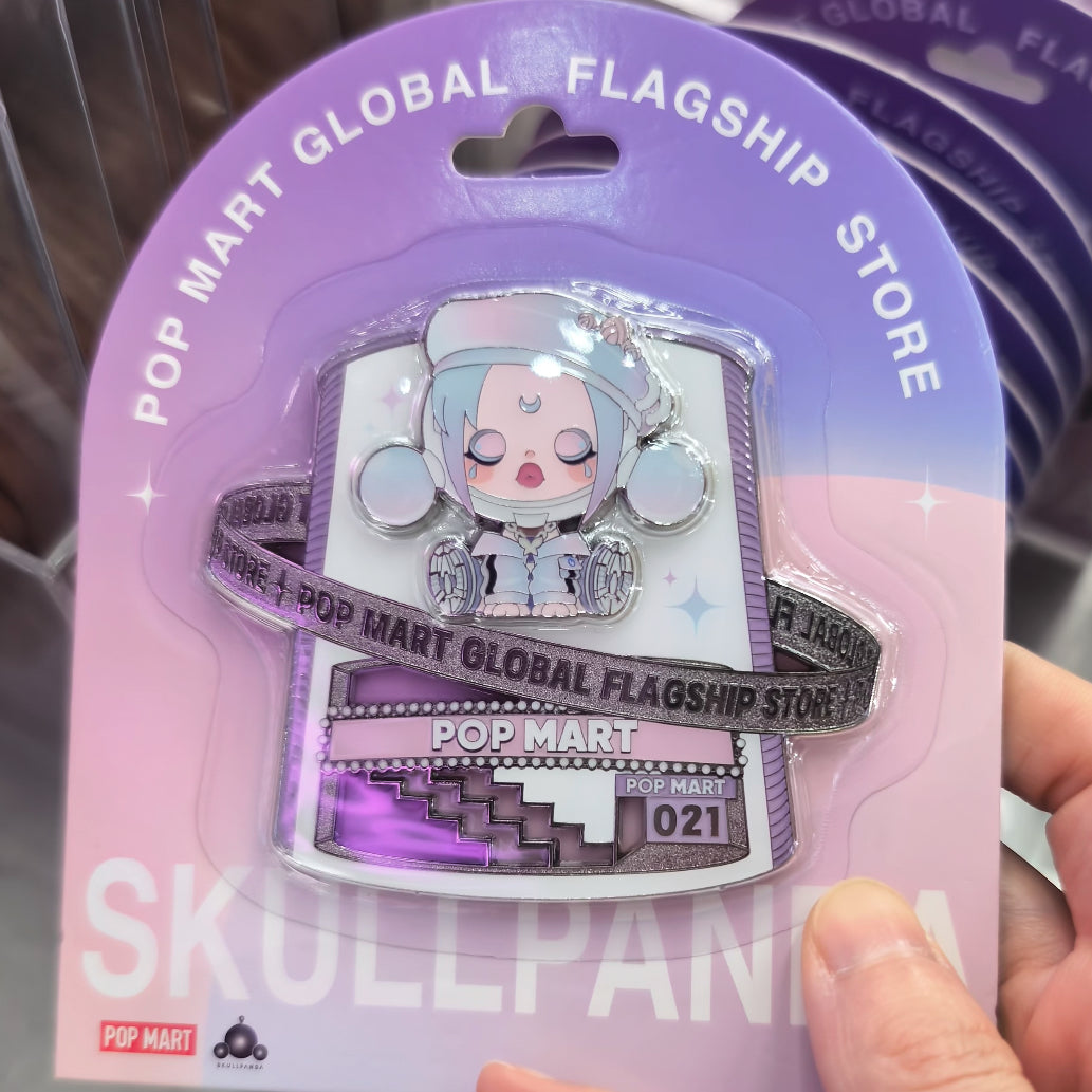 POP MART Shanghai Exclusive Skullpanda Keychain SP Fridge Magnet