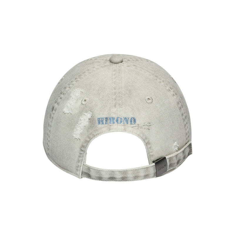 Hirono Final Whistle Hat Patchwork Distressed Curved Brim Cap