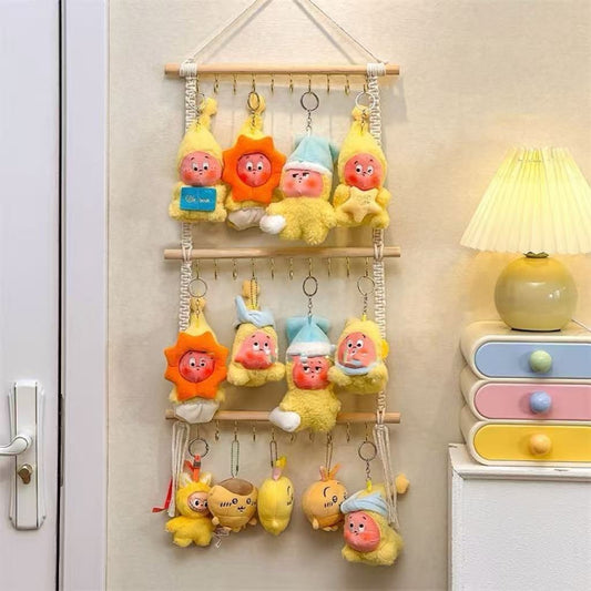 Large capacity hanging storage rack for dolls/belts/necklace accessories with hooks