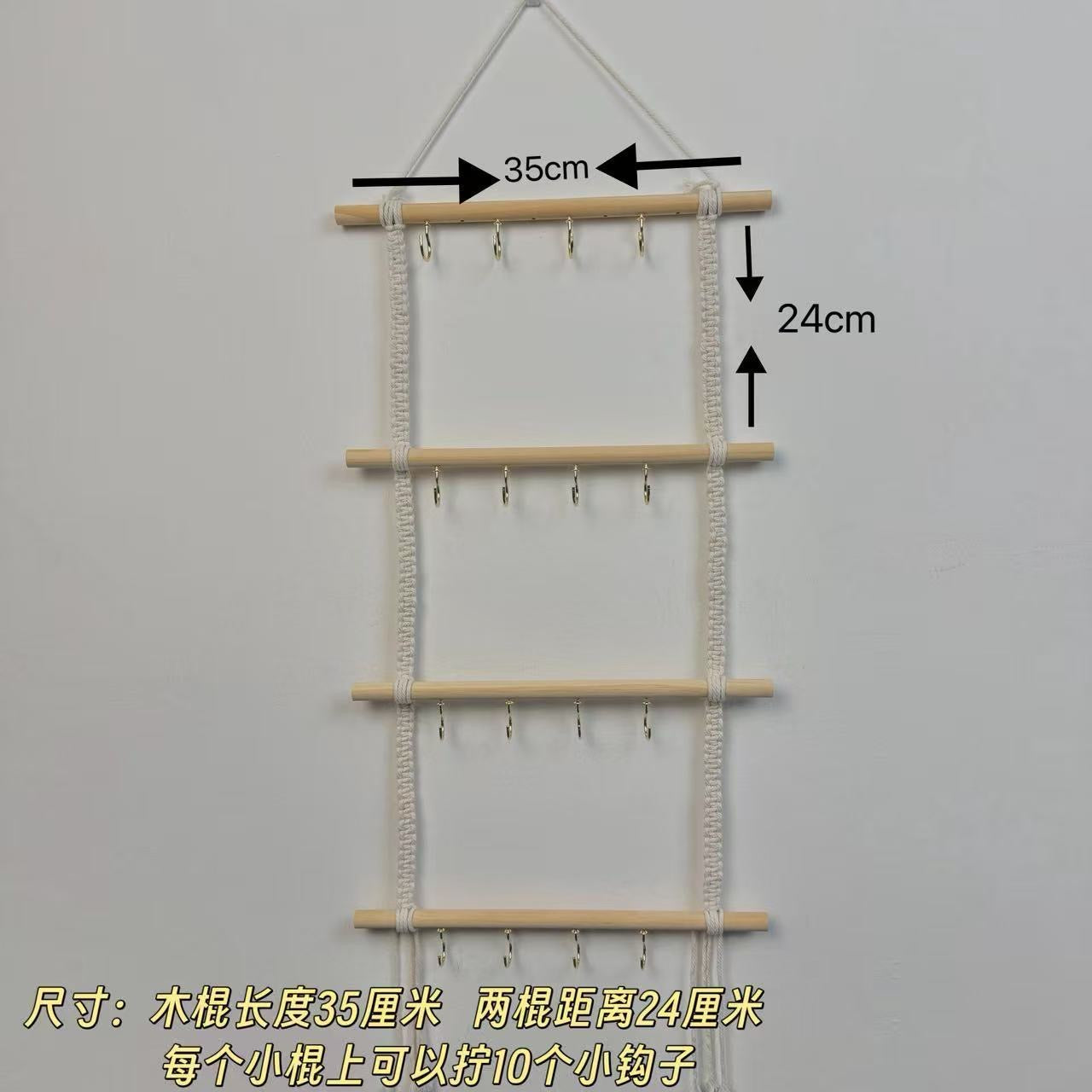 Large capacity hanging storage rack for dolls/belts/necklace accessories with hooks