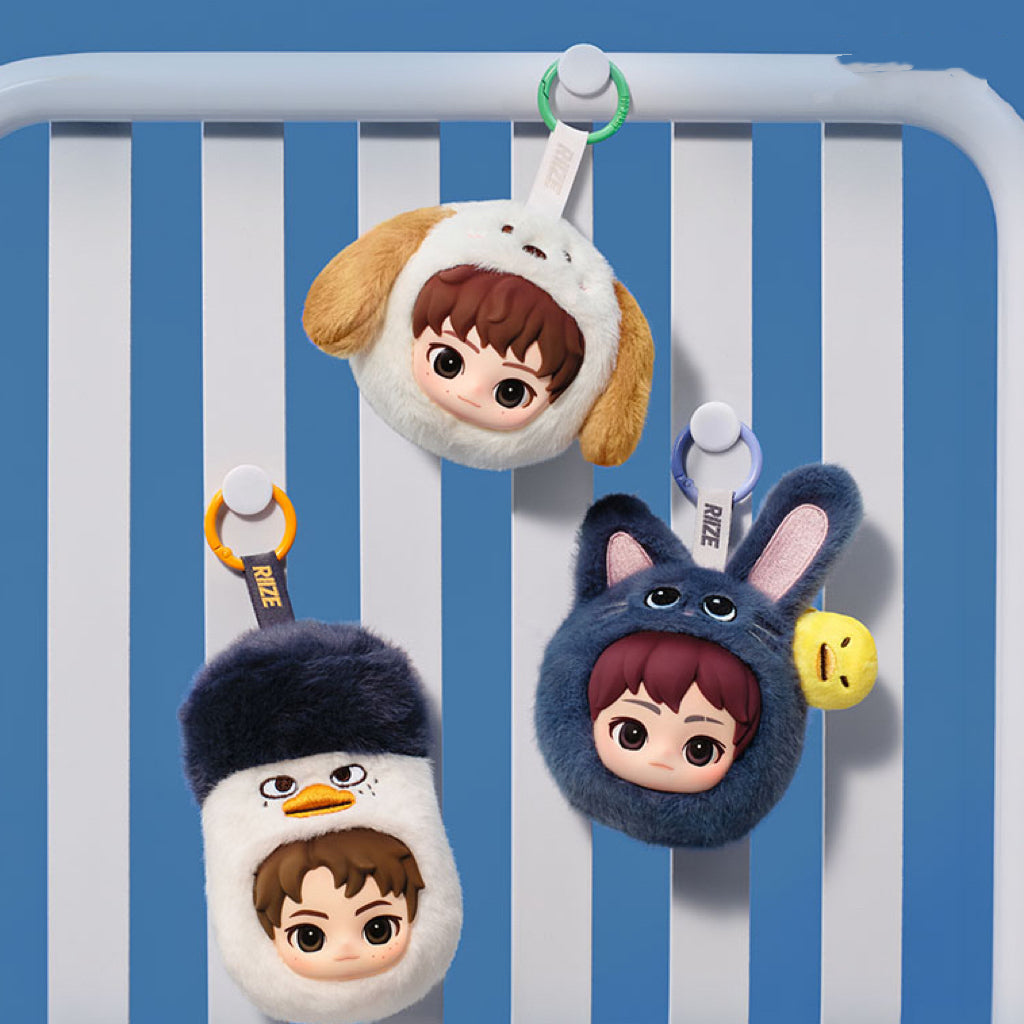 POP MART RIIZE Fluffy Club Series Earphone Case Mini Pouch Keychain Blind Box(PRE-ORDER)