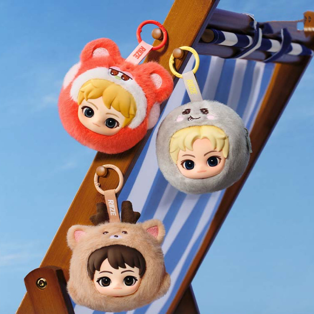 POP MART RIIZE Fluffy Club Series Earphone Case Mini Pouch Keychain Blind Box(PRE-ORDER)