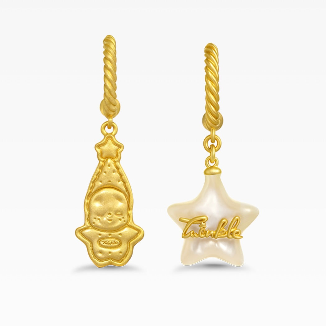 POPOP Jewelry Twinkle Twinkle Earrings 925 Sterling Silver Gold-Plated
