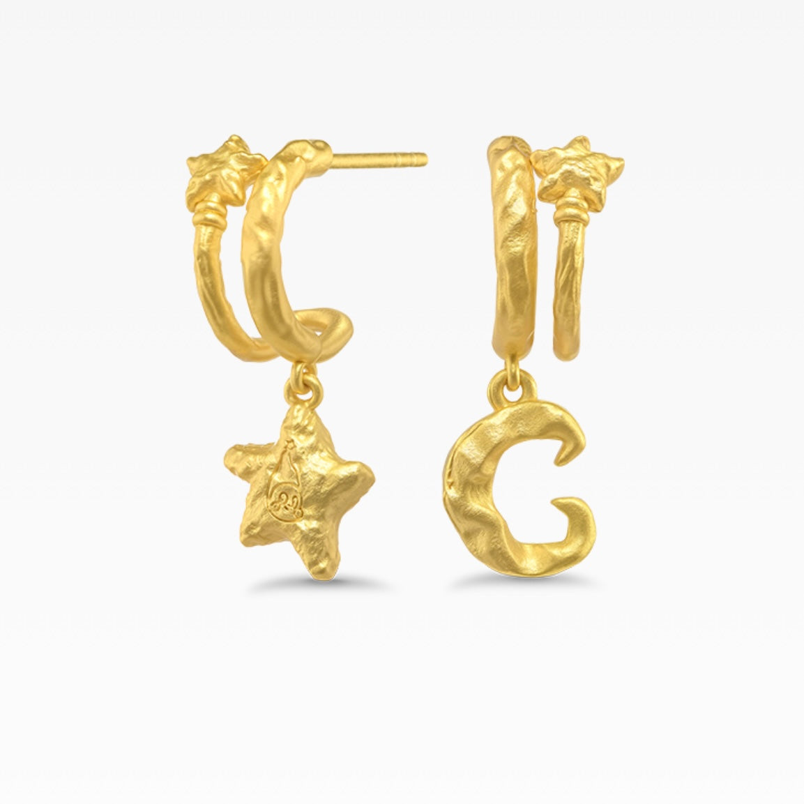 POPOP Jewelry Twinkle Twinkle Earrings 925 Sterling Silver Gold-Plated