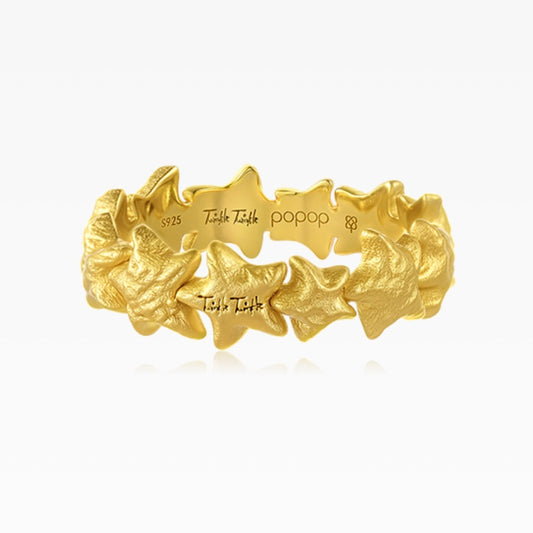 POPOP Jewelry Twinkle Twinkle All The Stars Series Earrings Ring 925 Sterling Silver Gold-Plated