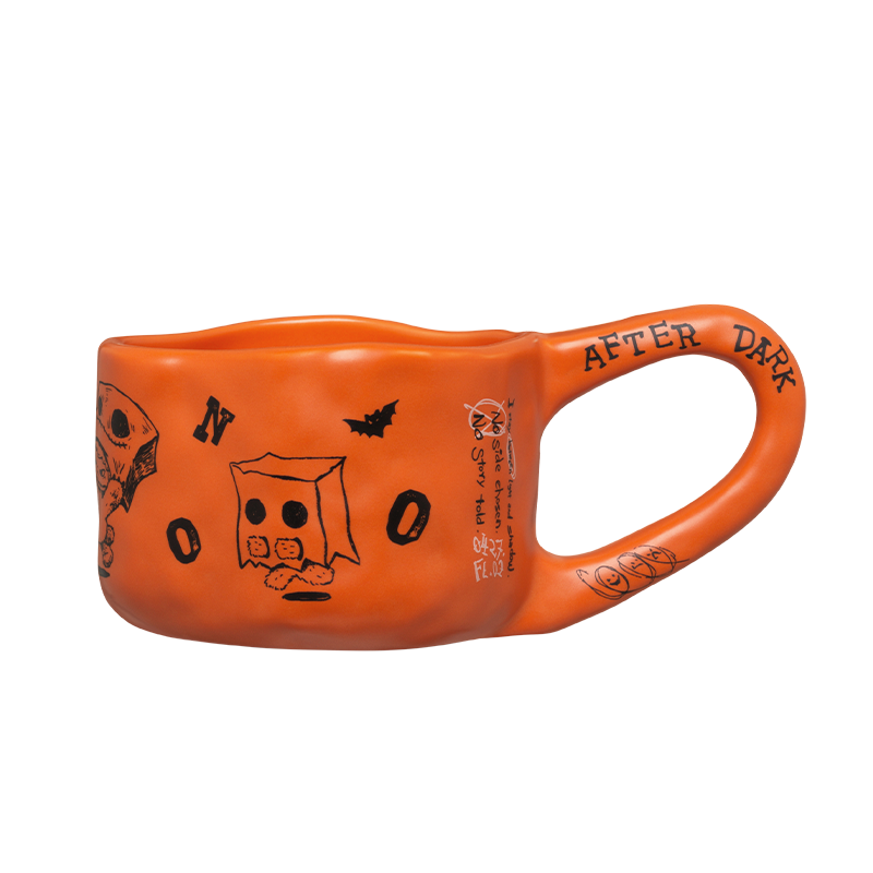 POPMART HIRONO AFTER DARK Mischievous Bear Mug Water Cup – Burnt Orange