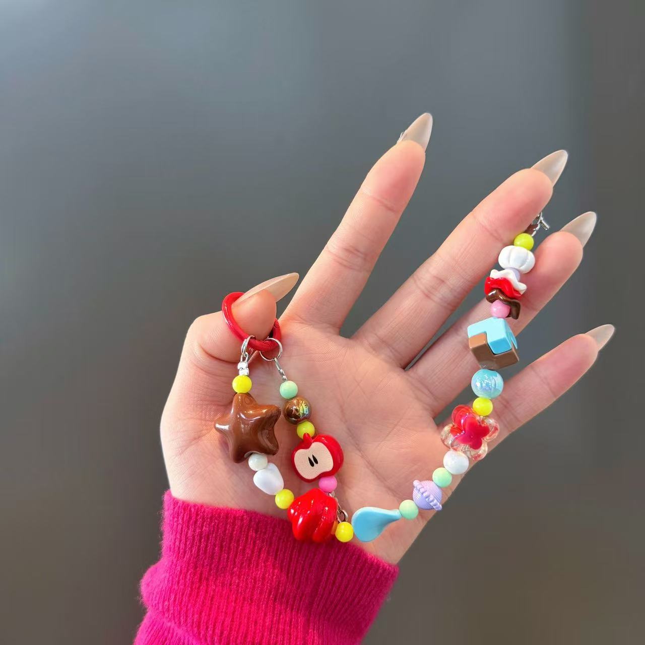 DIY key chain bag charm choose color in the live stream