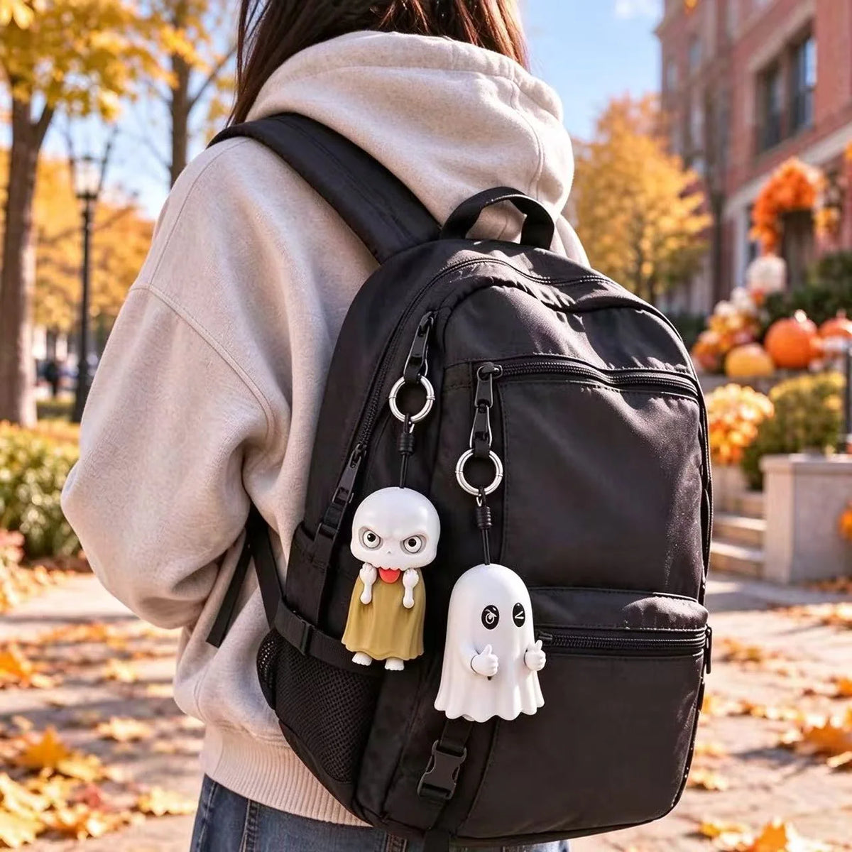 Halloween Spooky Skull & Ghost Keychain Pendant (PRE-ORDER)