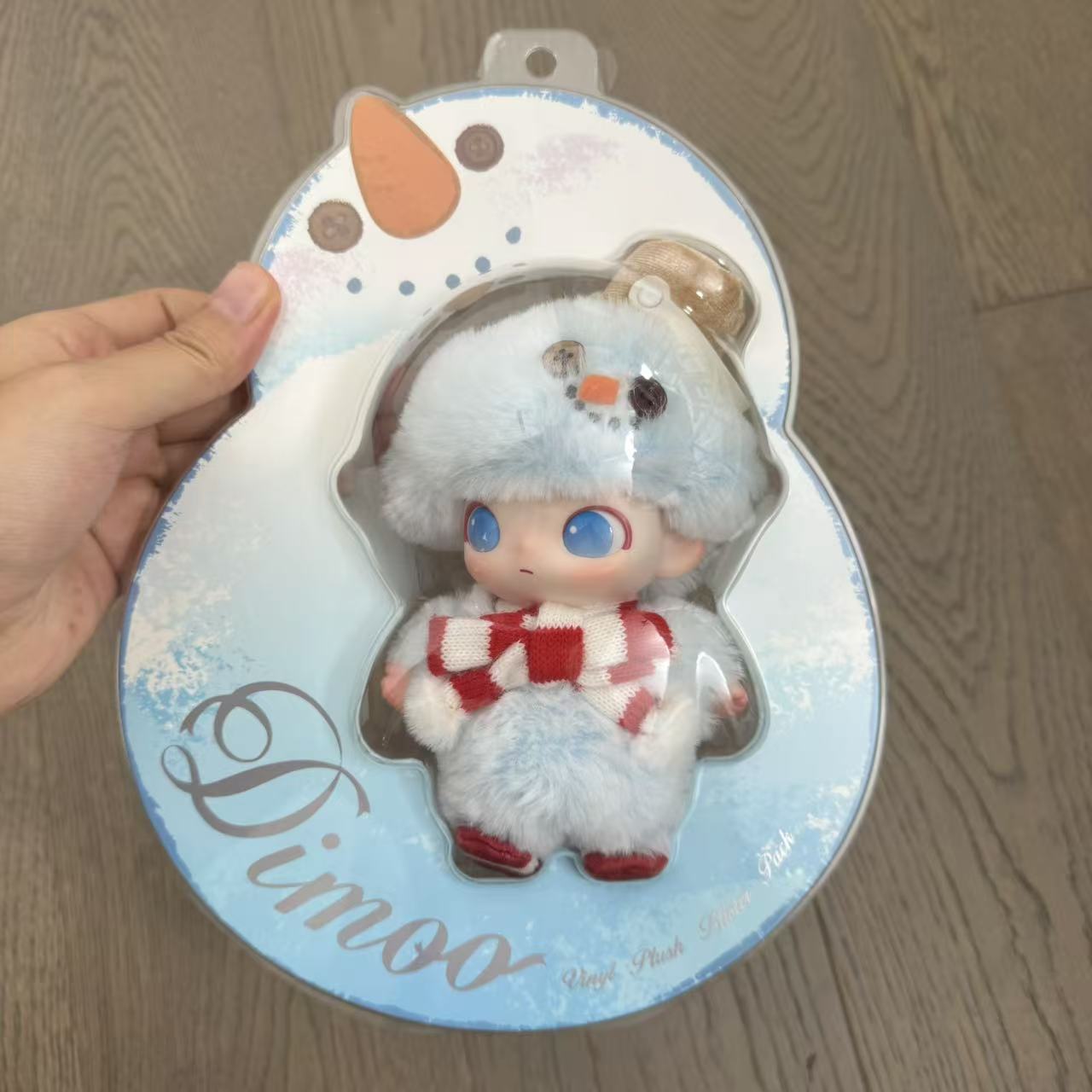 DIMOO Snowman Series Vinyl Face Plush Pendant Hanging Card